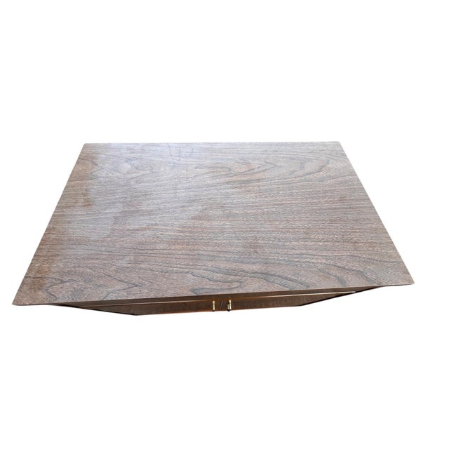 Brown Mid 20th Century Walnut Cabinet Laminate Top For Sale - Image 8 of 17