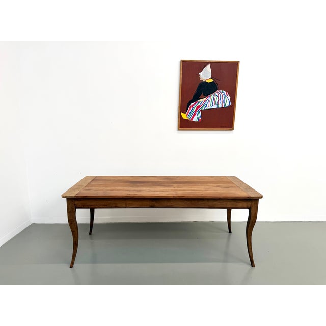 Farmhouse Table in Cherry Wood, 1880 For Sale - Image 3 of 18