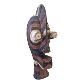 Large Old African Male Songye Kifwebe Male Mask 20" H For Sale