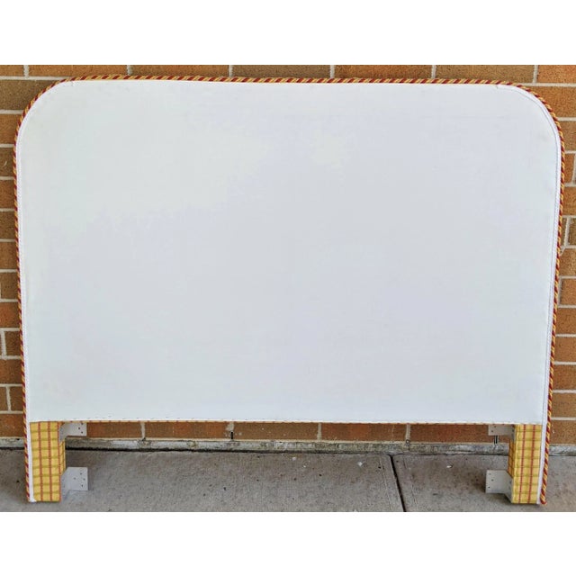 Vintage Full Size Canary Yellow Headboard For Sale - Image 10 of 12