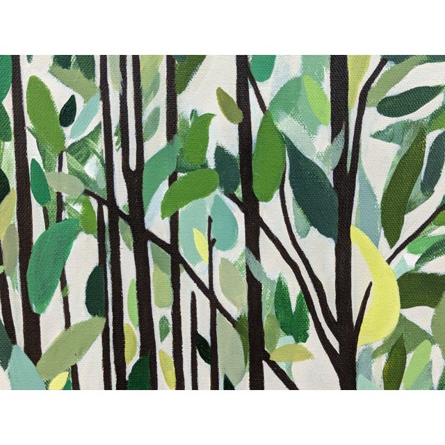 Jennifer Lively “Forest Ride” Contemporary Horse Riding Figure Through Green Foliage, 2022 For Sale - Image 11 of 11