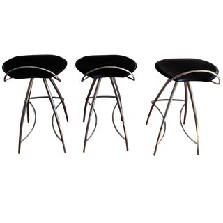 Modern Barstools - Set of 3 For Sale