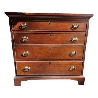 Mid 20th Century Modern Solid Mahogany Chest For Sale
