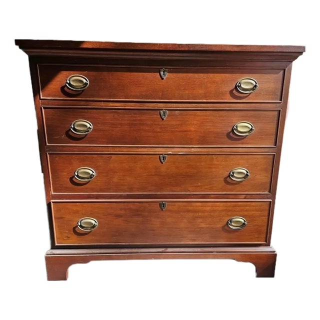 Mid 20th Century Modern Solid Mahogany Chest For Sale