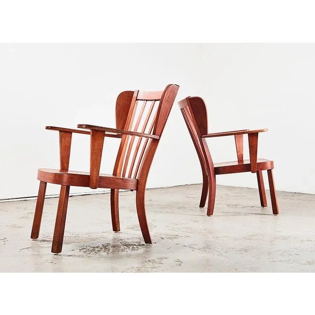 Set of Canada Easy Chairs by Christian E. Hansen for Fritz Hansen, Denmark, 1940s For Sale - Image 5 of 11