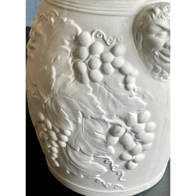 White Vintage White Ceramic Bacchus Wine Cooler For Sale - Image 8 of 10