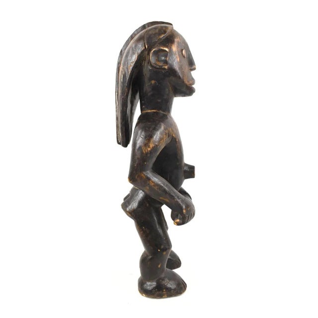 African Early 20th Century Tabwa Miniature Figure 18 Inch For Sale - Image 3 of 7