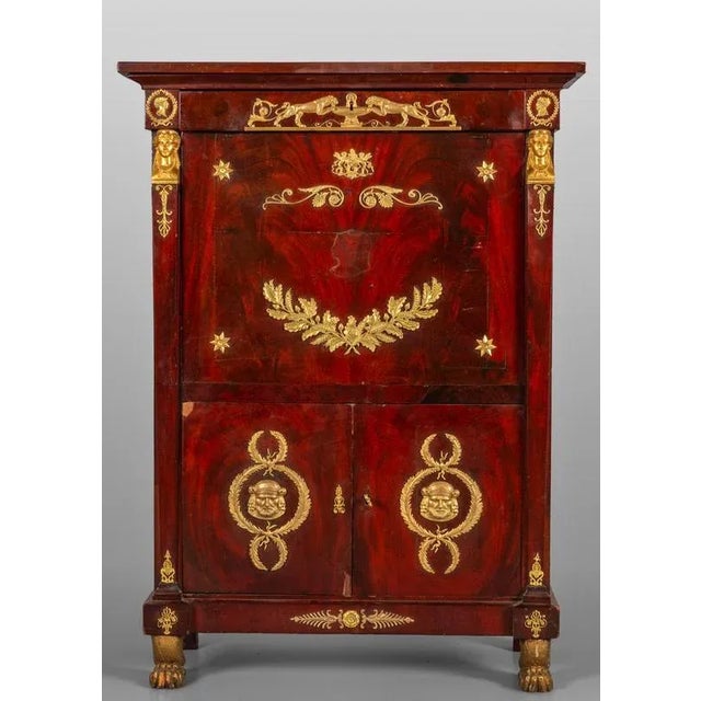 Wood 19th Century Napoleon III Empire Secretary For Sale - Image 7 of 9