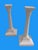 American Vintage Fitz and Floyd White Porcelain Candlesticks - A Pair For Sale - Image 3 of 10