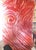 Metal 1980s Large 91" Flashed Red Molded Glass Wave Floor Sculpture on Steel Base For Sale - Image 7 of 13