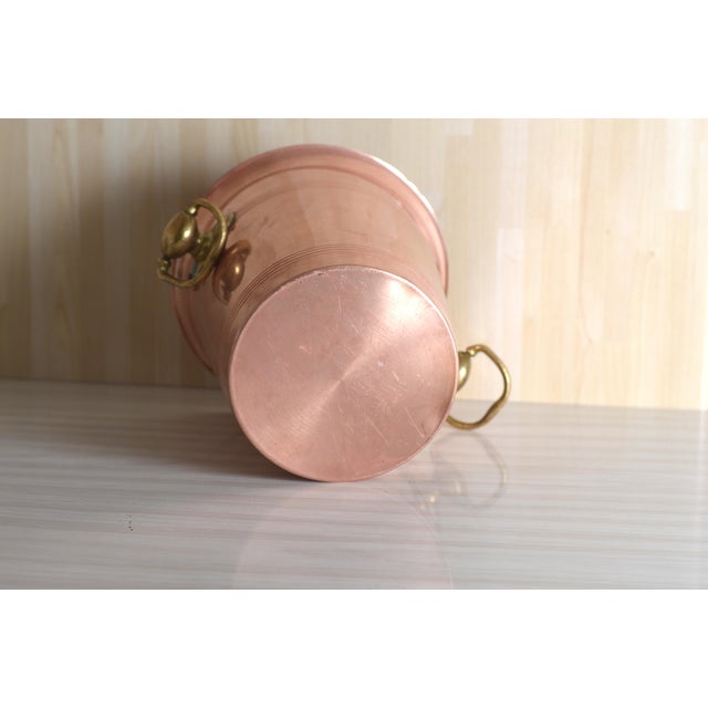 Metal Vintage Champagne Bucket in Copper and Brass Metal, 1960s For Sale - Image 7 of 10