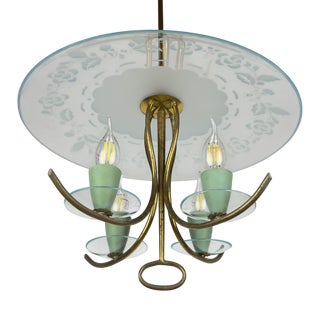 Vintage Chandelier attributed to Pietro Chiesa for Fontana Arte, Italy, 1930s For Sale