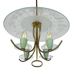 Vintage Chandelier attributed to Pietro Chiesa for Fontana Arte, Italy, 1930s