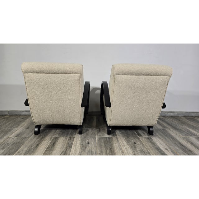 White Armchairs from Jindrich Halabala, 1940s, Set of 2 For Sale - Image 8 of 10