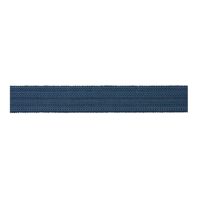 Schumacher Cotton Strie Tape Wide In Indigo 1 5/8" For Sale