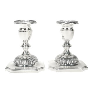 Vintage Hunt Silver Co. Georgian Style Sterling Silver Console Candlesticks For Sale