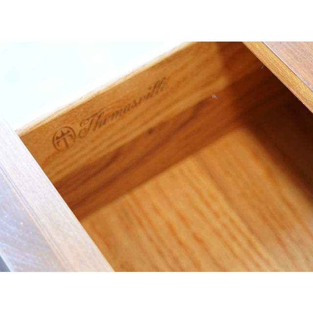 1960s Mid Century Thomasville Sculptural Tall Dresser Walnut & Olive Burl For Sale - Image 10 of 10