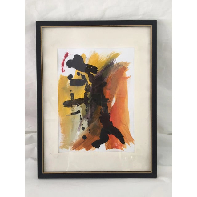 Asian Style "Fuji" Original Acrylic Painting on Paper For Sale - Image 4 of 4