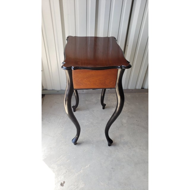 Brown Biedermeier Period Rococo Revival Work Table For Sale - Image 8 of 9