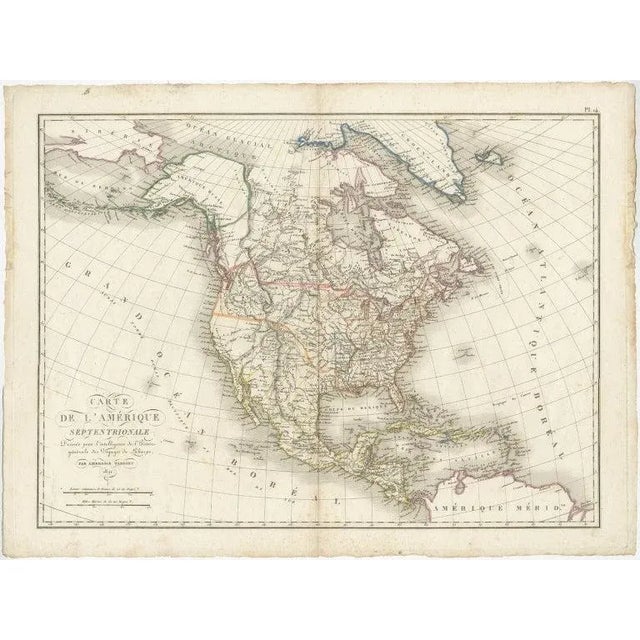 Antique map of America titled 'Carte de l'Amerique septentrionale'. Scarce map of North America, shortly after the...
