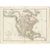 Antique map of America titled 'Carte de l'Amerique septentrionale'. Scarce map of North America, shortly after the...