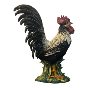 Armando Poggi - Oversized Ceramic Rooster With Vibrant Polychrome Glaze