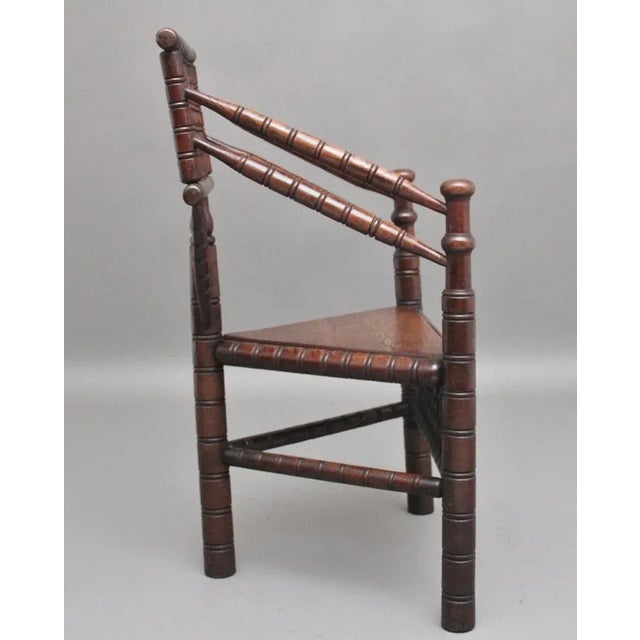 Antique Oak Turners Chair, 1840 For Sale - Image 9 of 12