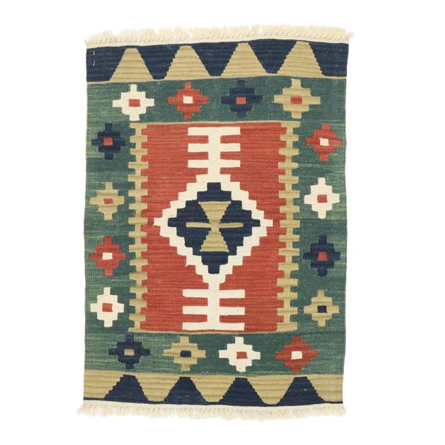 Vintage Persian Shiraz Kilim Rug - 02'00 X 02'10 For Sale