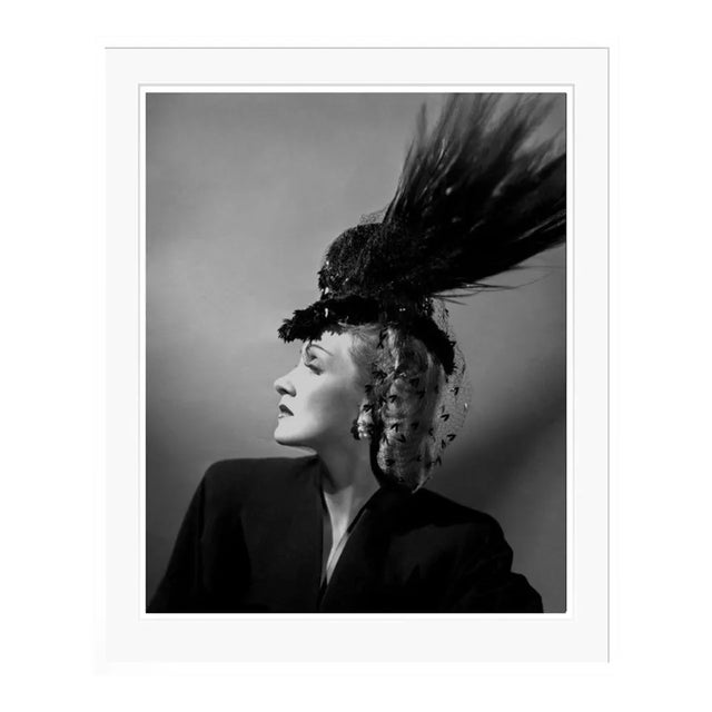 Marlene Dietrich in Feathers White Framed Archival Pigment Print - 30 X 40” For Sale