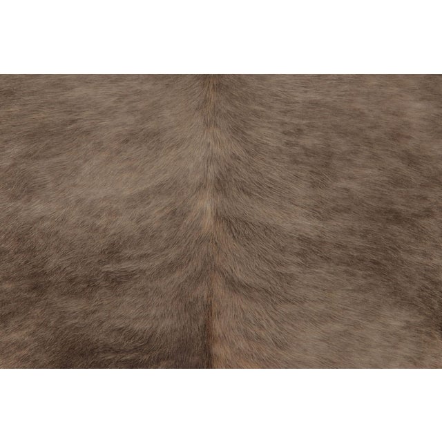 Rug & Kilim’s Large Cowhide Rug in Sheen Beige and Brown Tones For Sale In New York - Image 6 of 9