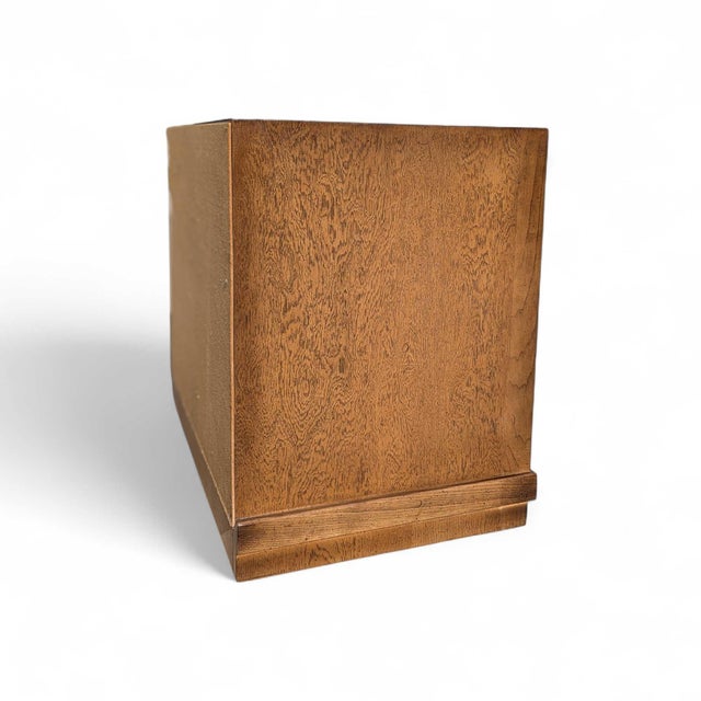 Pair of Mid-Century Modern Oak Nightstands With Paneled Drawer Fronts For Sale - Image 18 of 18