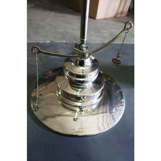 Mid-Century Modern Vintage Ceiling Fixture Nickel Plated For Sale - Image 3 of 6