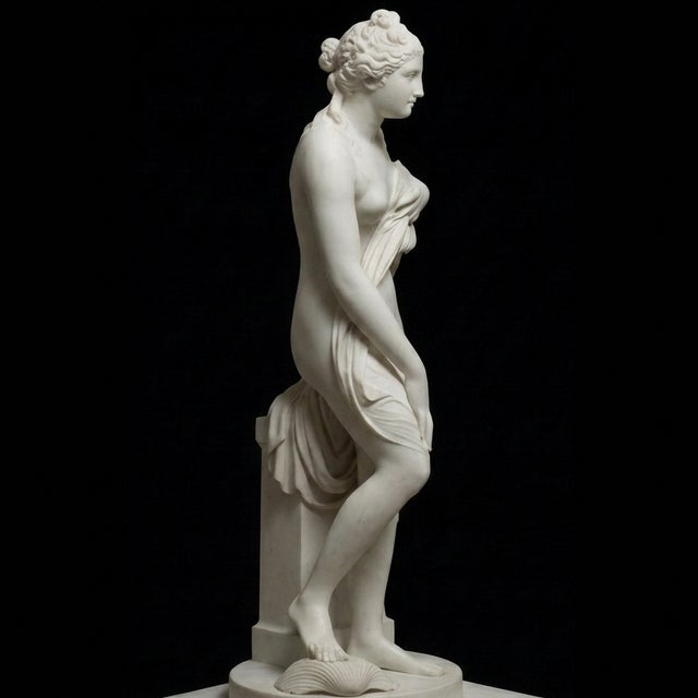 Venus Rising From the Waves – Classical Marble Sculpture For Sale - Image 4 of 4