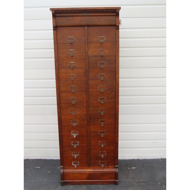 M Ohmers Sons Late 1800s Tall 24 Drawers File Cabinet Cupboard 6641 For Sale - Image 15 of 16