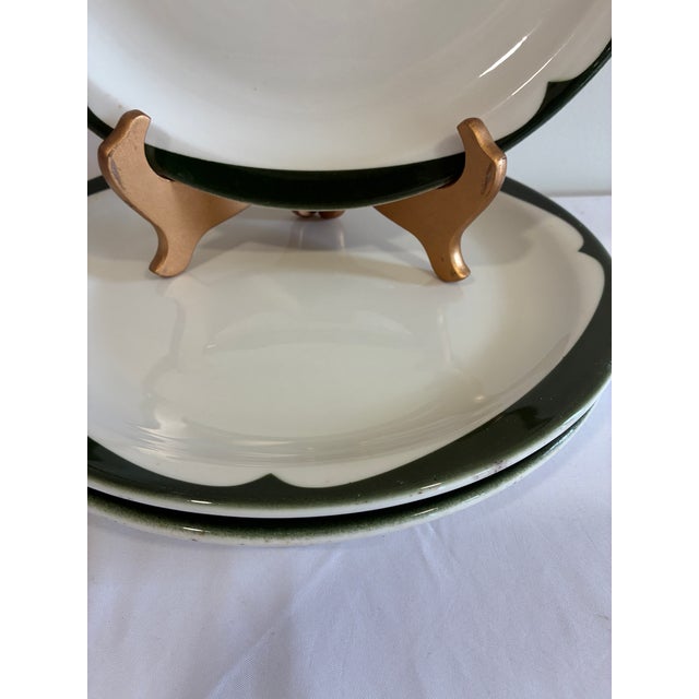 Vintage McNicol China Green Rim Restaurant Ware Plates, Set of 3 For Sale - Image 12 of 13