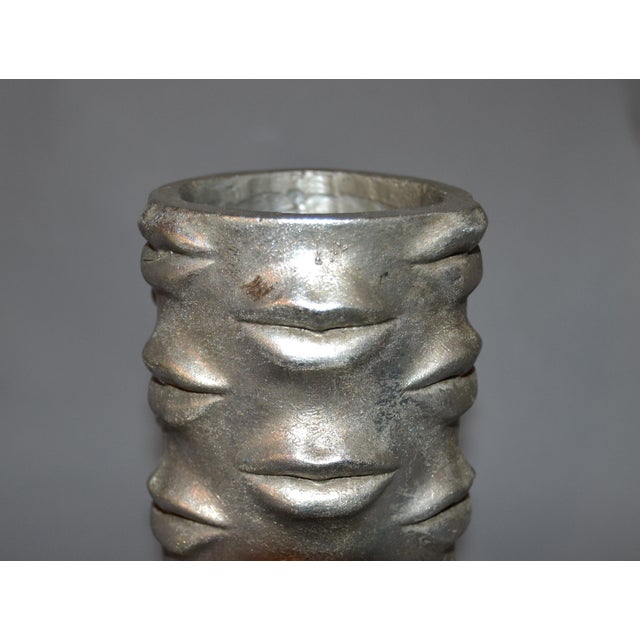 Jonathan Adler Modern Silver Lip Vase Romeo & Juliet, Thy Lips Are Warm