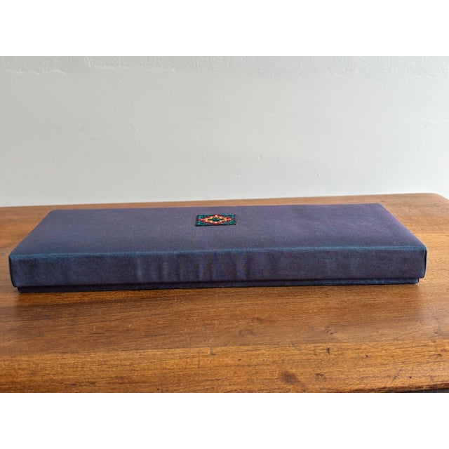 Late 20th Century Wooden Chopstick - 6 Pairs With Holders in a Boxed Set For Sale - Image 6 of 7