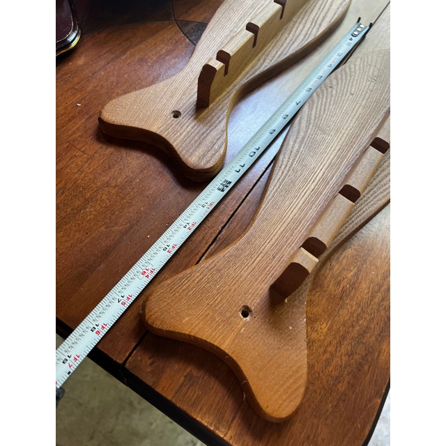 Wood Pair of Wooden Fish Wall Hanging Hangers For Sale - Image 7 of 10