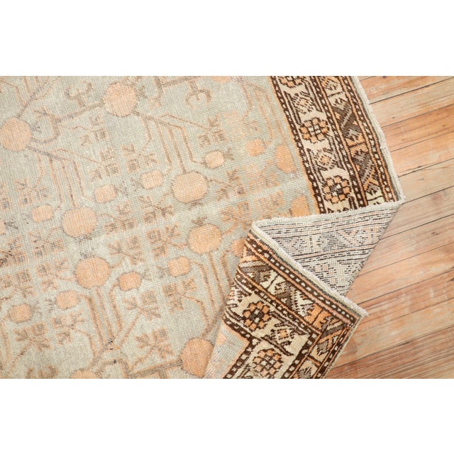 Abstract Antique Celadon Khotan Rug - 5'5" x 10'3" For Sale - Image 3 of 11