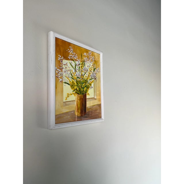 For your consideration we are presenting for sale this beautiful Vintage impressionist still life oil and watercolor...