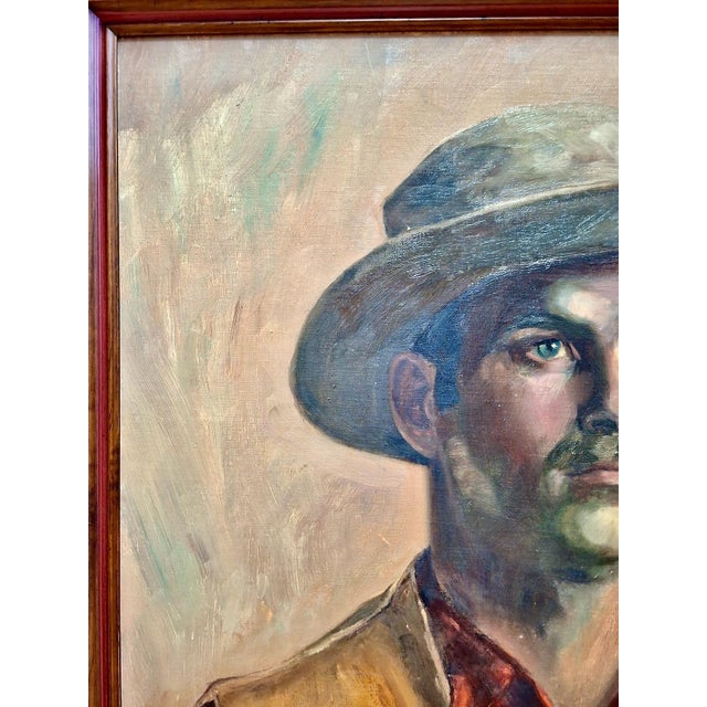 It’s the eyes you notice first, almost photographically rendered in this portrait, and very reminiscent of a certain film...