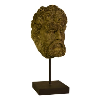 Early 19th Century Neo-Renaissance Stone Head of a Man, 1800s For Sale