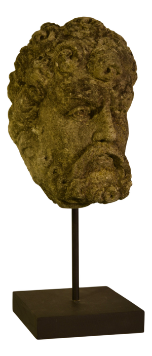 Early 19th Century Neo-Renaissance Stone Head of a Man, 1800s