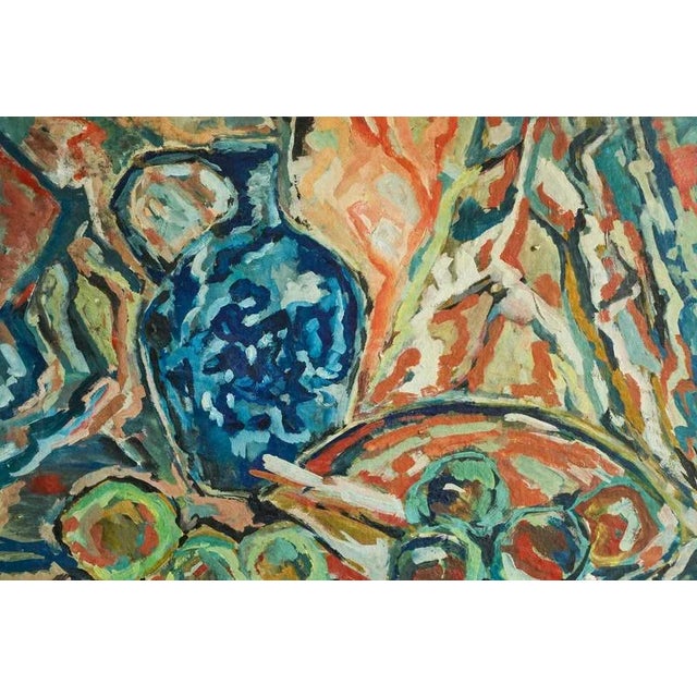Modern Modernist Scene, Oil on Board, 1960s For Sale - Image 3 of 18