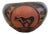 Signed Navajo Pottery Bowl Bear Design Mitchell B Native American Art For Sale