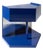 Last Call Nightstand in Glossy Blue Lacquered MDF & Flute Mirror by Softhouse For Sale