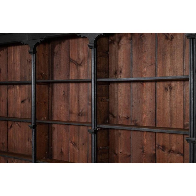 19th Century Ebonised Pine Bookcase, 1879 For Sale - Image 10 of 16