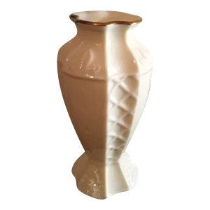 Fitz & Floyd Botanical Collection Beige Porcelain Vase