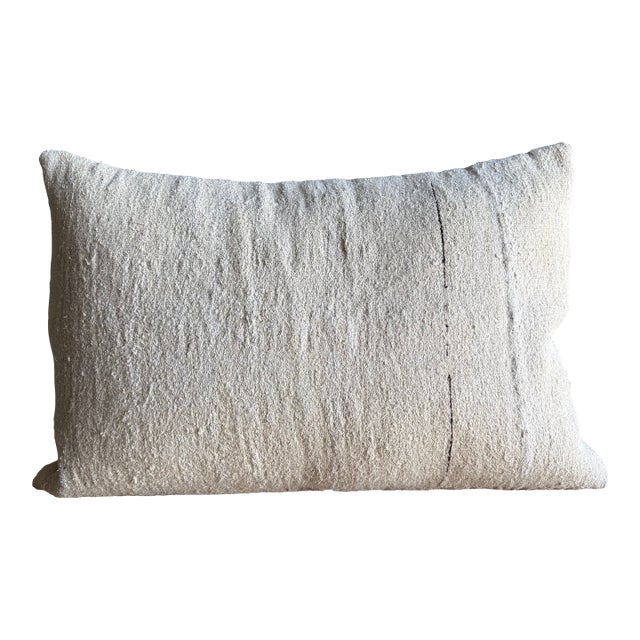 Vintage Rug Pillow With Original Seams Includes Insert For Sale