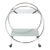 Art Deco Style Round Form Tubular Two-Tier Bar Cart in Chrome and Smoked Mirror For Sale